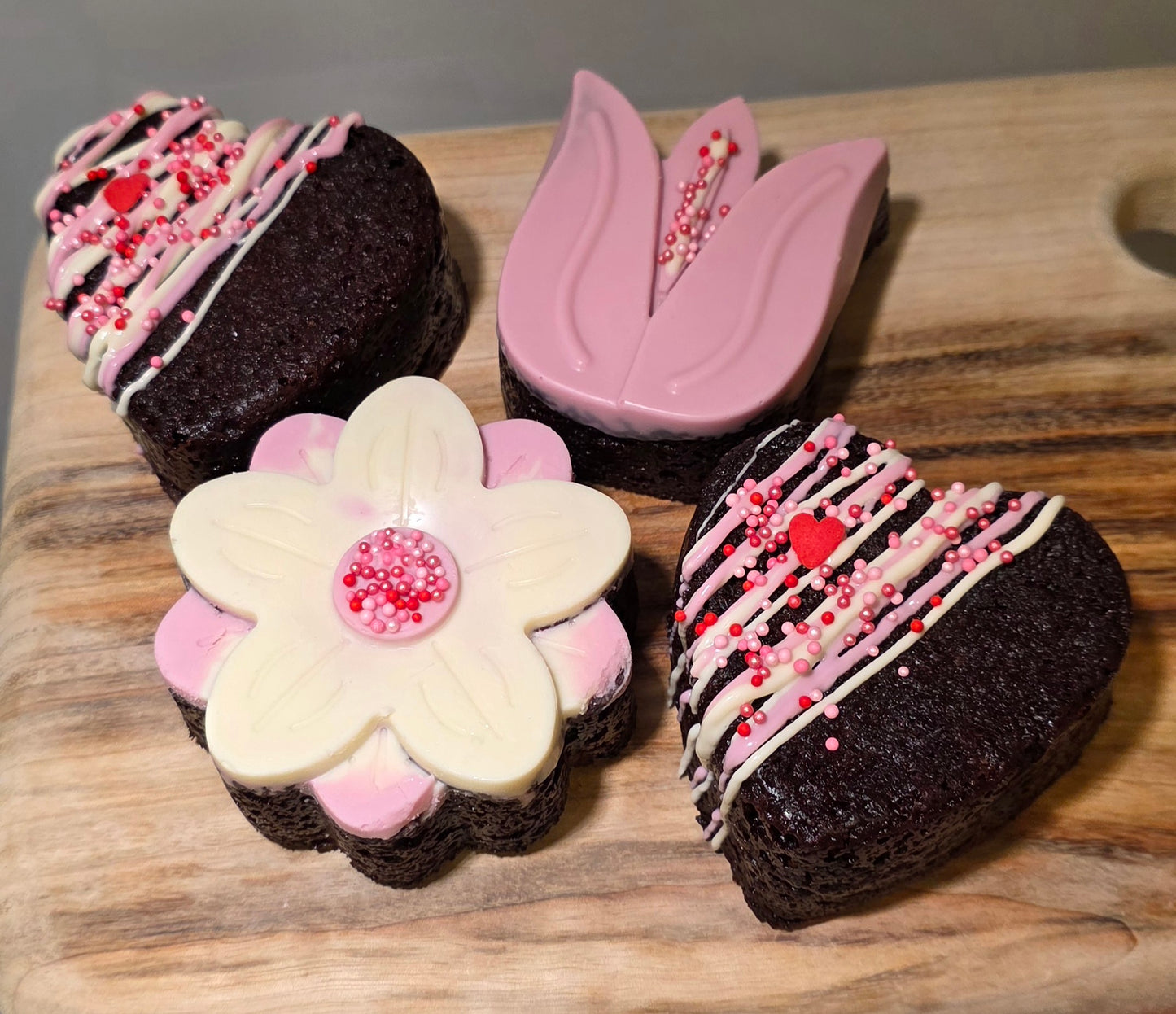 Nutella Heart Brownies x 6